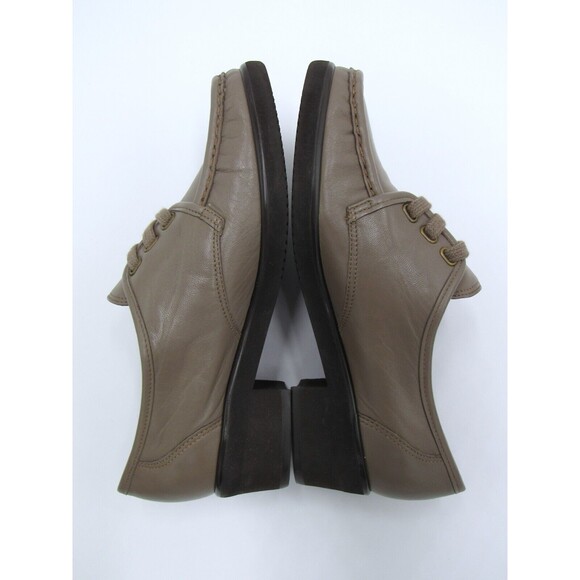 Walking Lady by Trotters Womens 6M Taupe Block Heeled Loafers Leather Casual - Picture 4 of 16